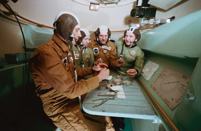 NASA image: Simulations - Apollo-Soyuz Test Project (ASTP) Food/Orbital Module - JSC