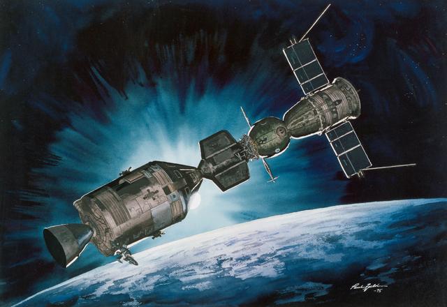 NASA image: APOLLO-SOYUZ TEST PROJECT (ASTP) - ARTIST CONCEPTS