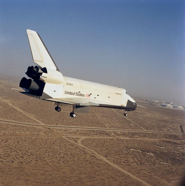 NASA image: Approach & Landing Test (ALT) - Shuttle Free-Flight (FF)-5 - Edwards AFB (EAFB), CA