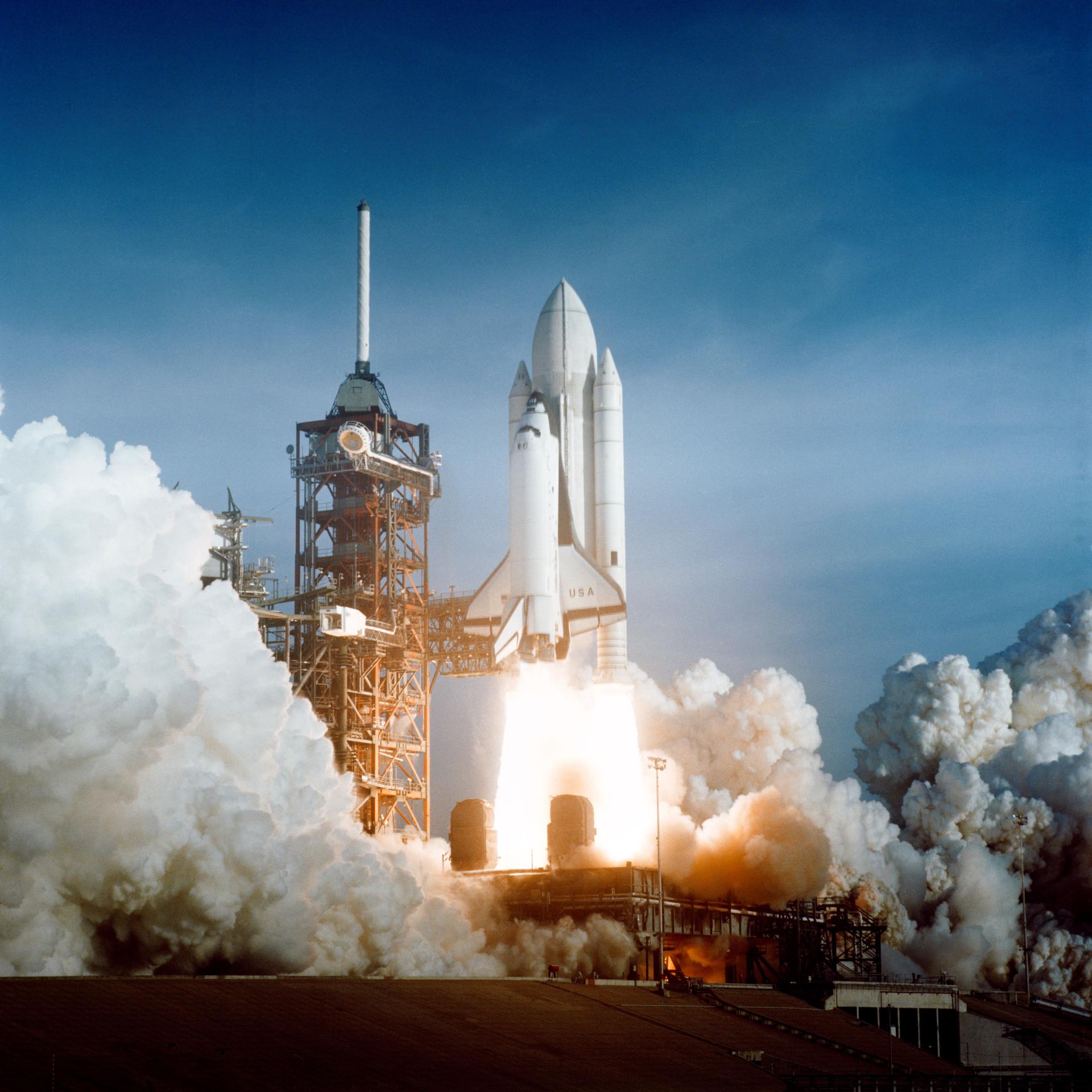 Space Shuttle Columbia launches