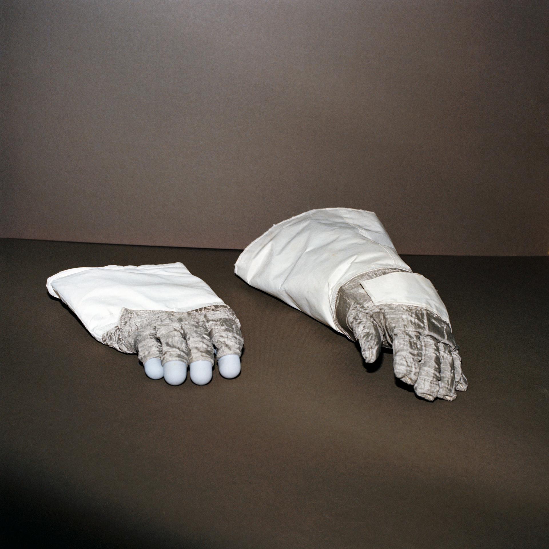 Gloves protect astronauts from the space environment and are made so spacewalkers can move their fingers as easily as possible.