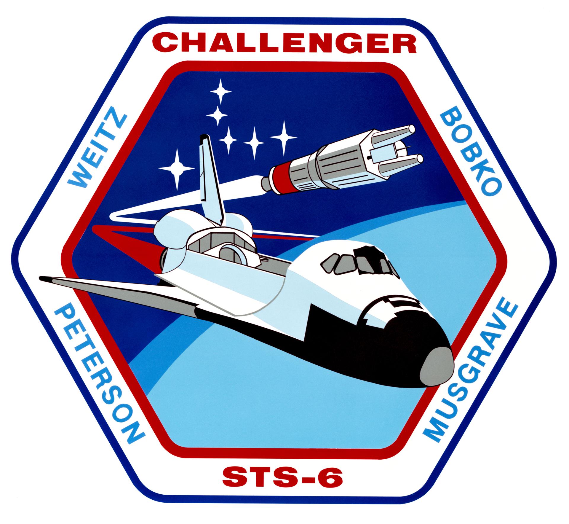This is the official insignia for space shuttle mission STS-6