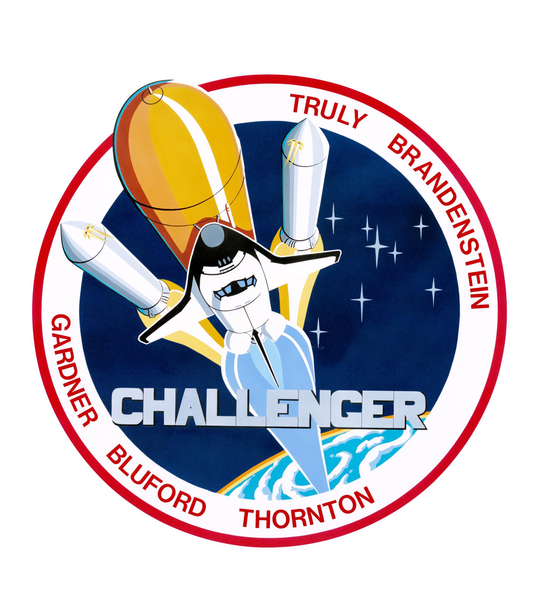 The mission patch for the STS-8 Mission.