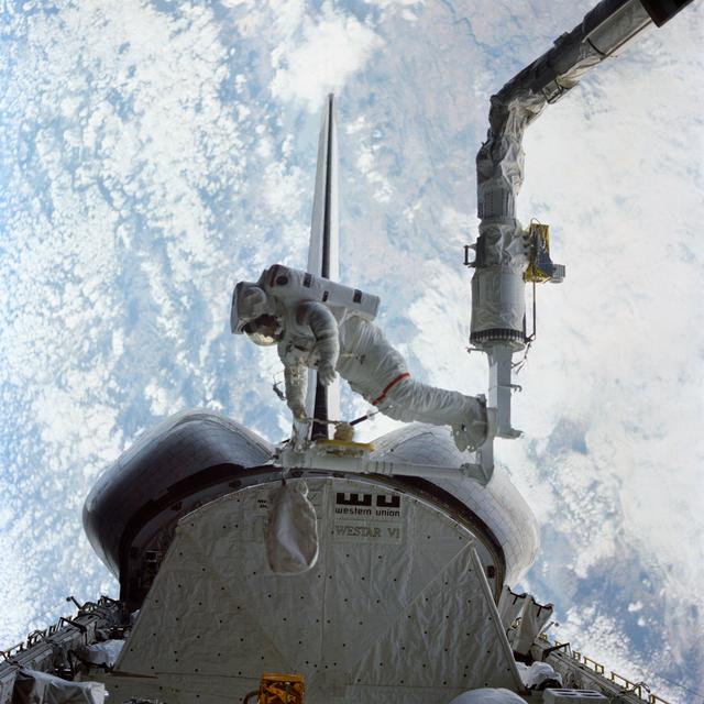 NASA image: View of Astronaut Bruc McCandless during EVA
