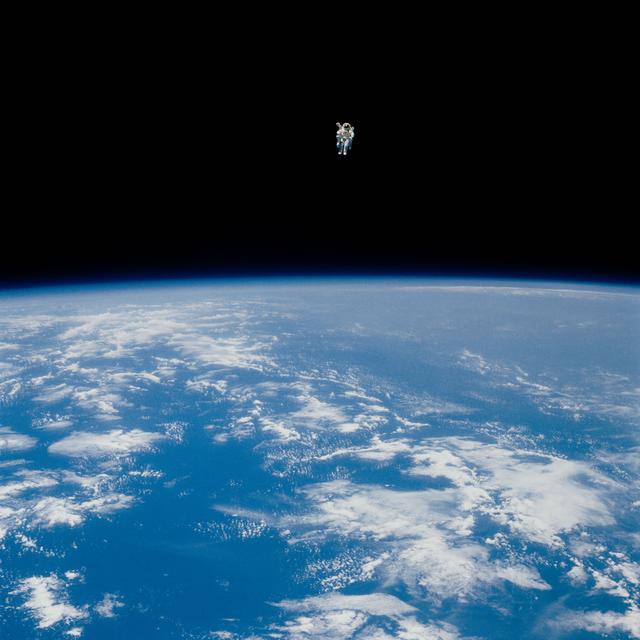 NASA image: Views of the extravehicular activity during STS 41-B