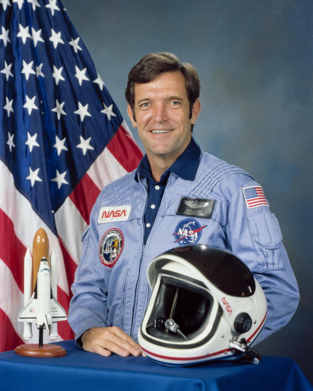 S84-39408 (6 Aug. 1984) --- Astronaut Francis R. Scobee, commander. Photo credit: NASA    (NOTE: Astronaut Scobee died in the STS-51L space shuttle Challenger accident Jan. 28, 1986.)