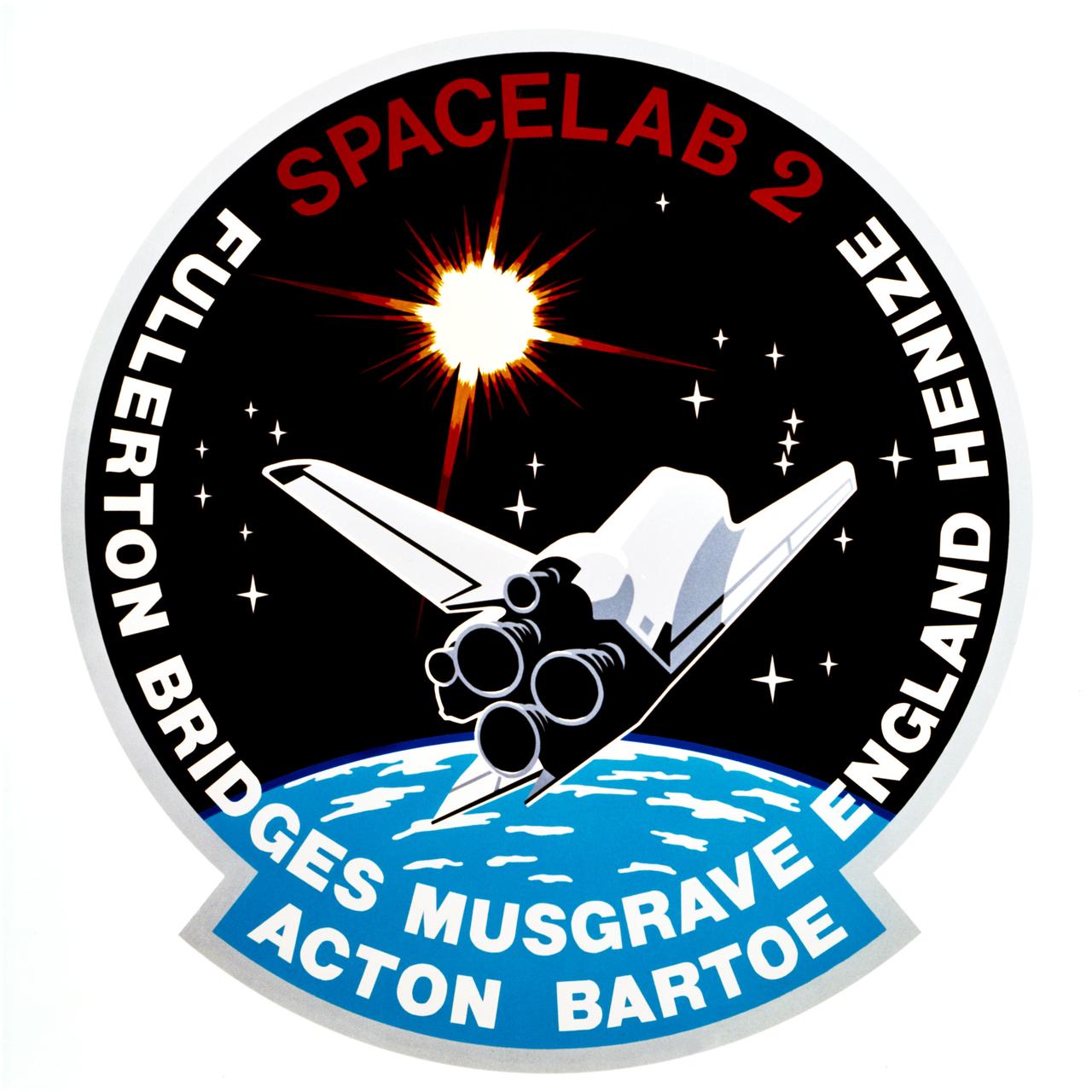 S85-29498 (June 1985) --- The crew members of space shuttle mission STS-51F have chosen as their insignia this design by Houston artist Skip Bradley. The space shuttle Challenger is depicted ascending toward the heavens in search of new knowledge in the field of solar and stellar astronomy, with its Spacelab 2 payload. The constellations Leo and Orion are in the positions they will be in, relative to the sun during the flight. The nineteen stars signify that this will be the 19th STS flight. Crew members for the mission are astronauts C. Gordon Fullerton, commander; Roy D. Bridges, pilot; F. Story Musgrave, Anthony W. England and Karl J. Henize, mission specialist; and payload specialists Loren W. Acton and John David Bartoe.     The NASA insignia design for space shuttle flights is reserved for use by the astronauts and for other official use as the NASA Administrator may authorize. Public availability has been approved only in the forms of illustrations by the various news media. When and if there is any change in this policy, which is not anticipated, the change will be publicly announced. Photo credit: NASA
