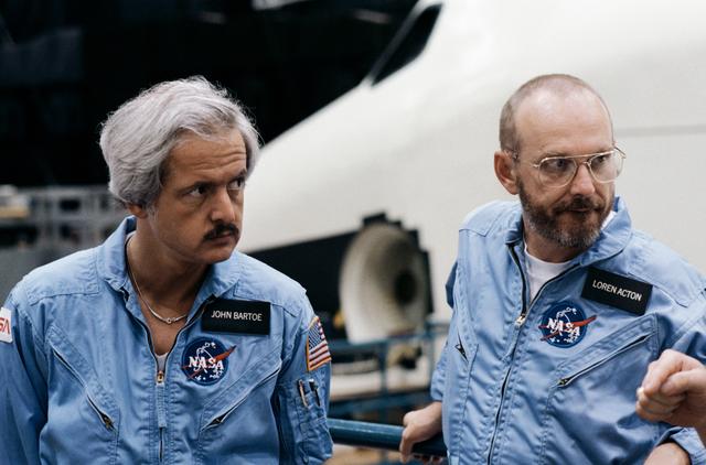 NASA image: STS 51-F payload specialists during training