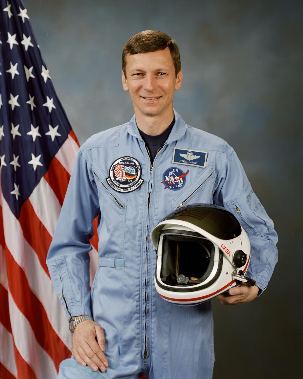 S86-29527 (February 1986) --- Astronaut Steven R. Nagel. Photo credit: NASA