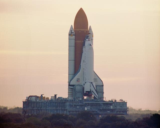 NASA image: STS-29 Discovery, Orbiter Vehicle (OV) 103, roll out to KSC LC Pad 39B
