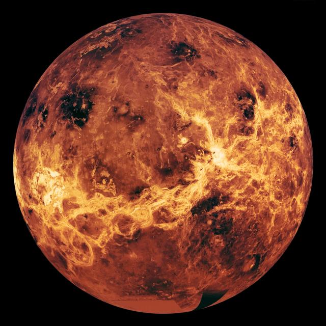 NASA image: Global view of Venus from Magellan, Pioneer, and Venera data