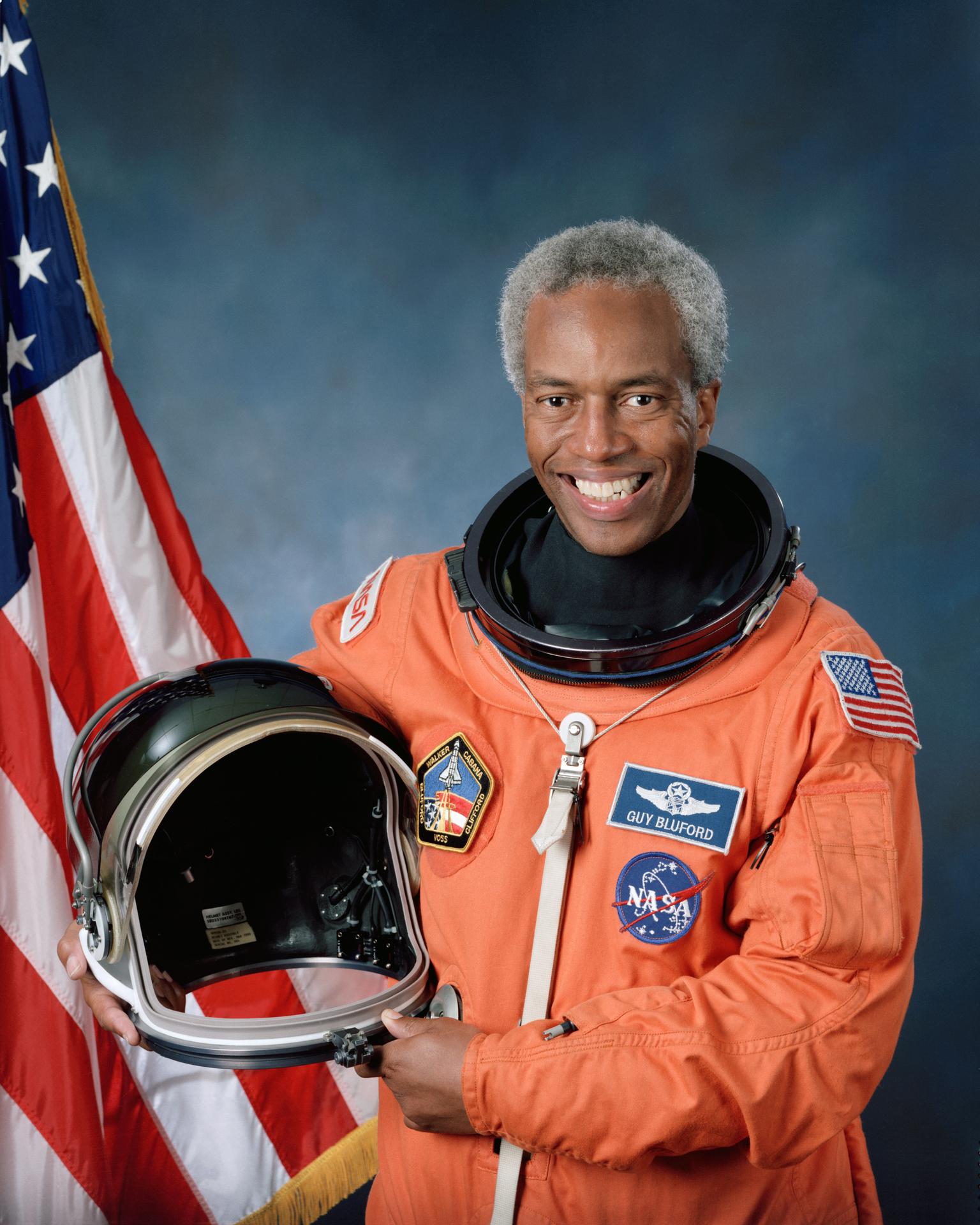 Official Portrait of Astronaut Guion S. Bluford for Lithograph.