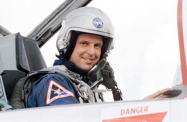 NASA image: Astronaut Gregory J. Harbaugh in NASA T-38