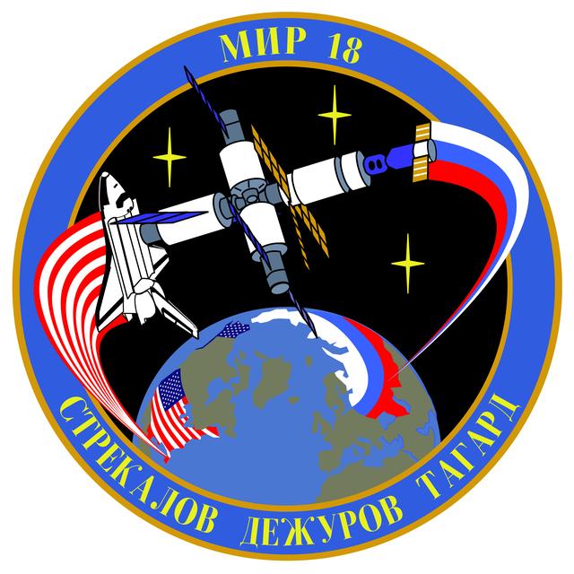 NASA image: Mir 18 Crew Insignia