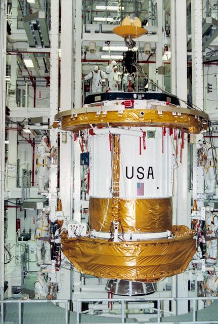 NASA image: STS-70 payload preparation