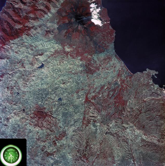 NASA image: View of eastern coast of Sicily area