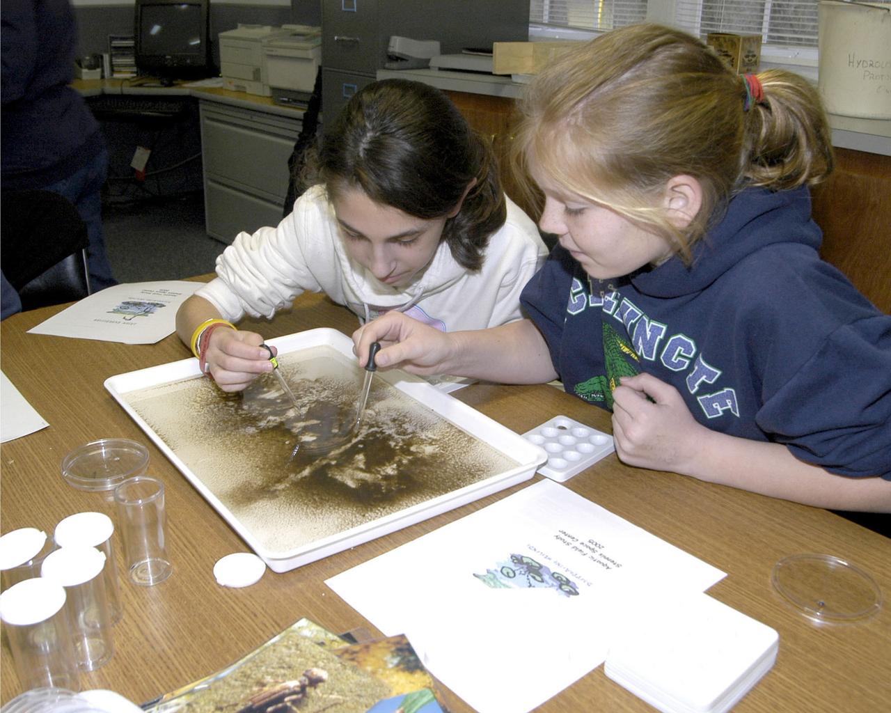 Students participate in the JASON Project's 2004-05 expedition, `Disappearing Wetlands' at SSC, conducting field lab experiments and watching live broadcasts from JASON Expedition Louisiana research sites.