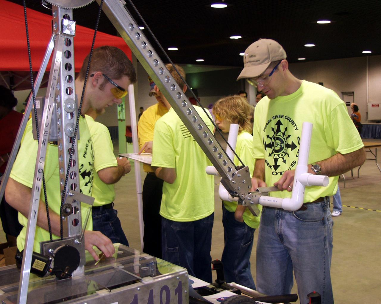 Engineers from SSC mentor teams of students from Mississippi and Louisiana competing in the FIRST Robotics Competition.