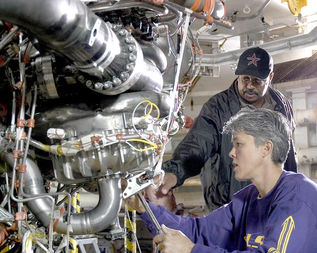 NASA image: Final Prep on SSME