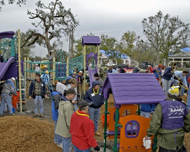 NASA image: Volunteers build Bay St. Louis playground