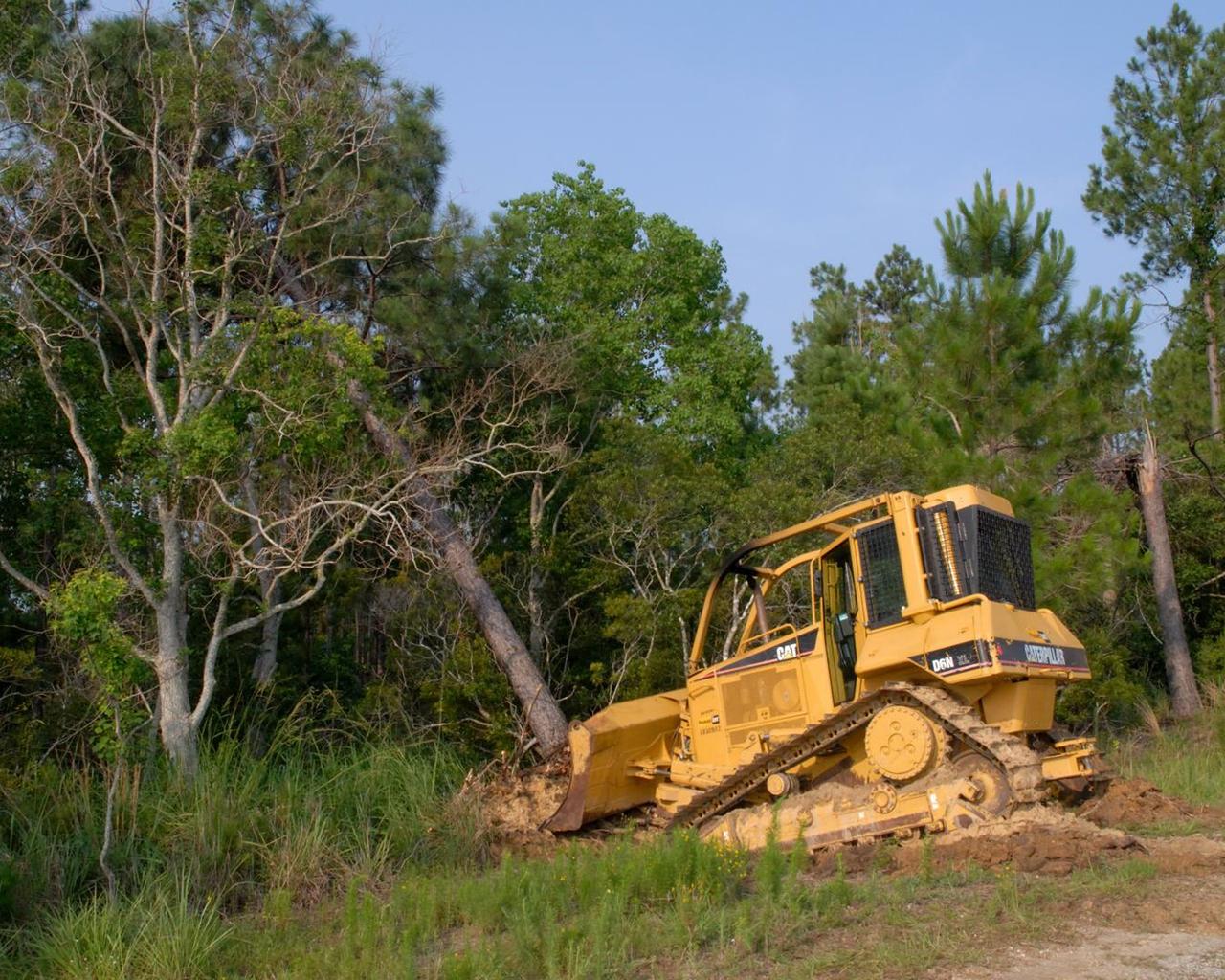 Tree clearing for the site of the new A-3 Test Stand at Stennis Space center began June 13. NASA's first new large rocket engine test stand to be built since the site's inception, A-3 construction begins a historic era for America's largest rocket engine test complex. The 300-foot-tall structure is scheduled for completion in August 2010. A-3 will perform altitude tests on the Constellation's J-2X engine that will power the upper stage of the Ares I crew launch vehicle and earth departure stage of the Ares V cargo launch vehicle. The Constellation Program, NASA's plan for carrying out the nation's Vision for Space Exploration, will return humans to the moon and eventually carry them to Mars and beyond.