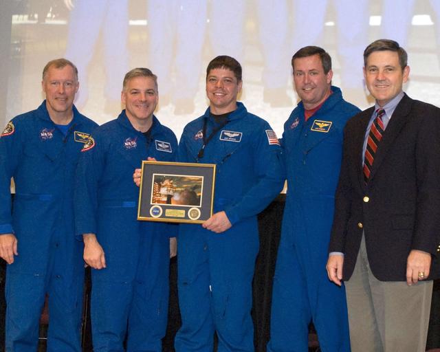 NASA image: STS-123 crew visit