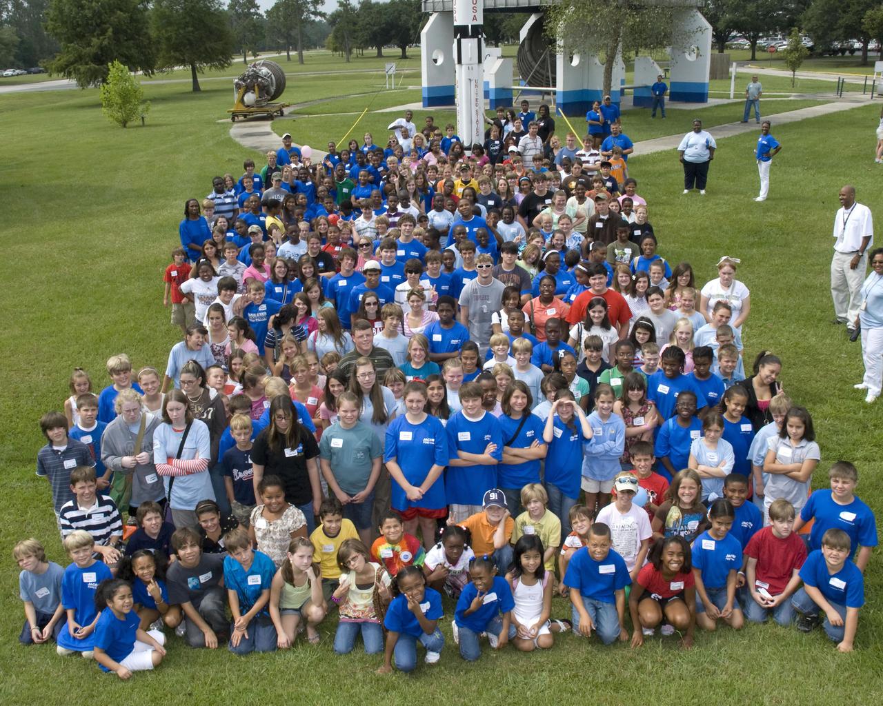 Hundreds of children participated in the annual Take Our Children to Work Day at Stennis Space Center on July 29. During the day, children of Stennis employees received a tour of facilities and took part in various activities, including demonstrations in cryogenics and robotics.