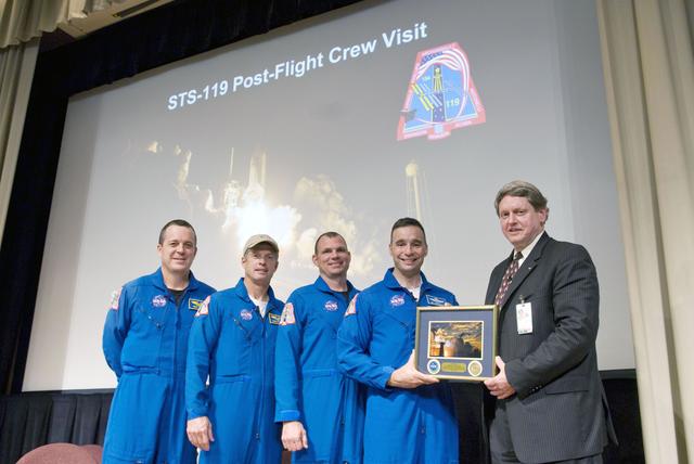 NASA image: STS-119 crew visit