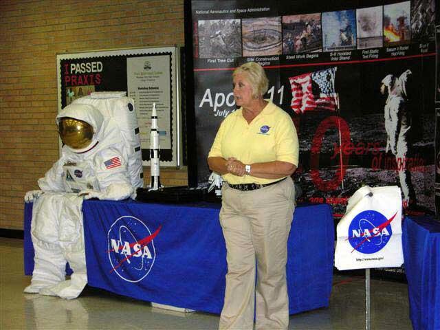 Pat Gaspard, a visitor relations specialist with NASA's StenniSphere visitor center, speaks to Mississippi Valley State University students. Gaspard spoke July 15 during Stennis Space Center's three-day educational outreach program at the college.