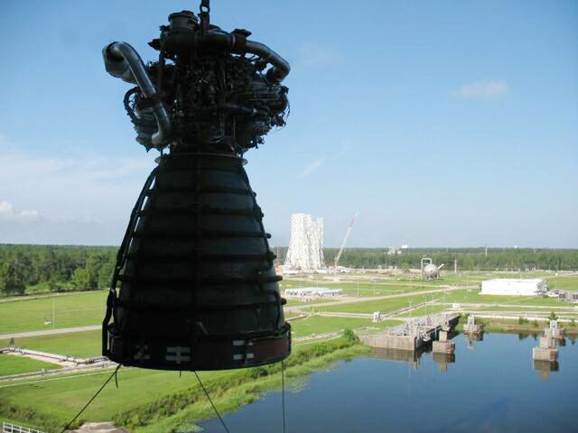 NASA image: Last scheduled SSME removed after firing