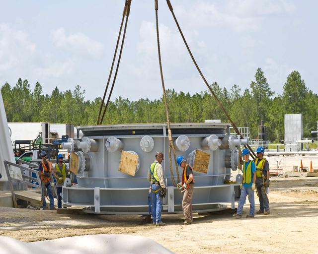 NASA image: A-3 Test Stand construction moves forward
