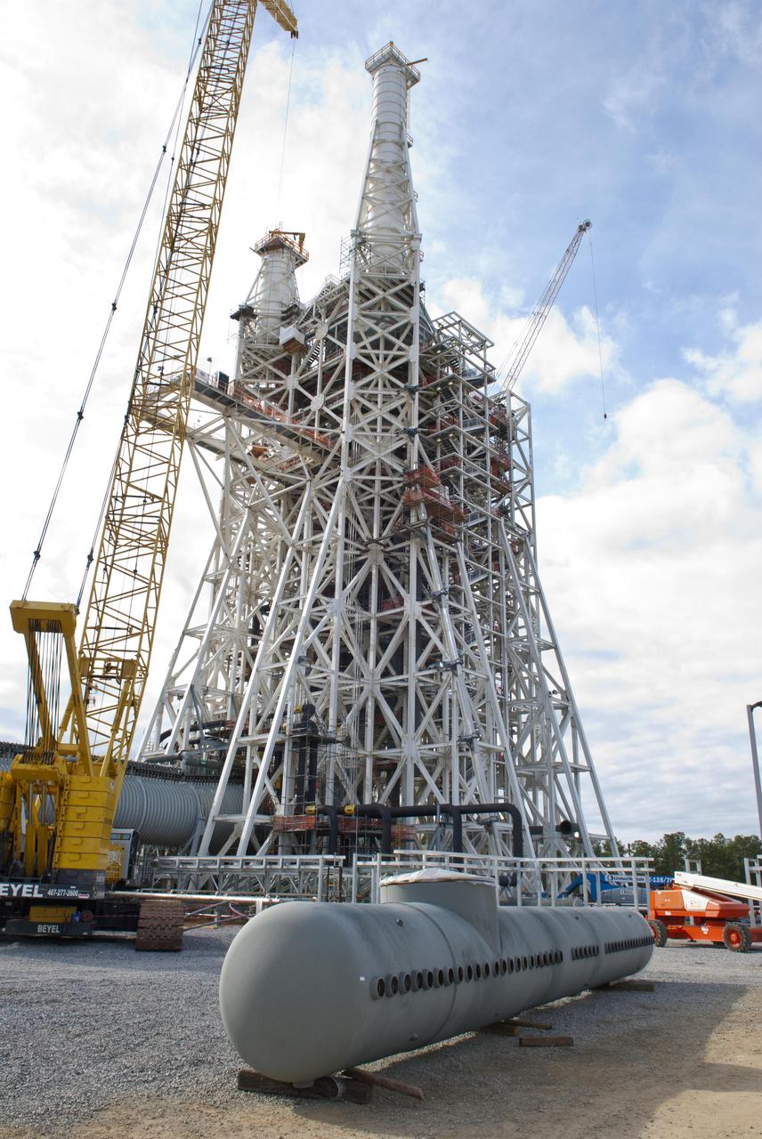 Construction of the A-3 Test Stand at Stennis Space Center continued throughout 2011. The stand is the first large test structure built at Stennis since the 1960s.