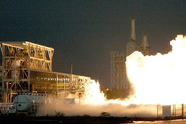 NASA conducted a Sept. 28 test of an Aerojet AJ26 flight engine that will power the first stage of Orbital Sciences Corporation's Taurus II space launch vehicle, continuing progress in a key commercial space transport partnership. Orbital is scheduled to begin commercial cargo flights to the International Space Station in 2012.