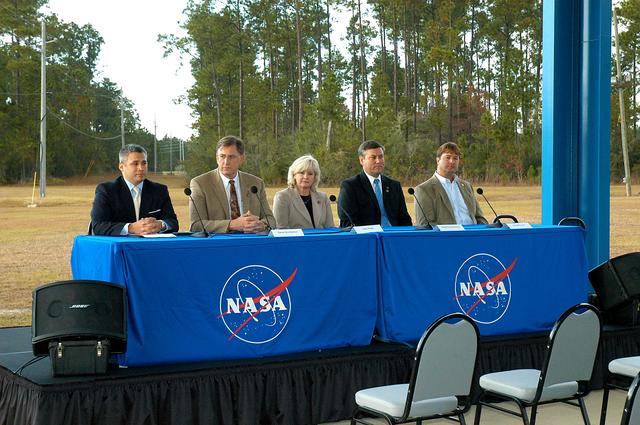 NASA image: NASA news conference
