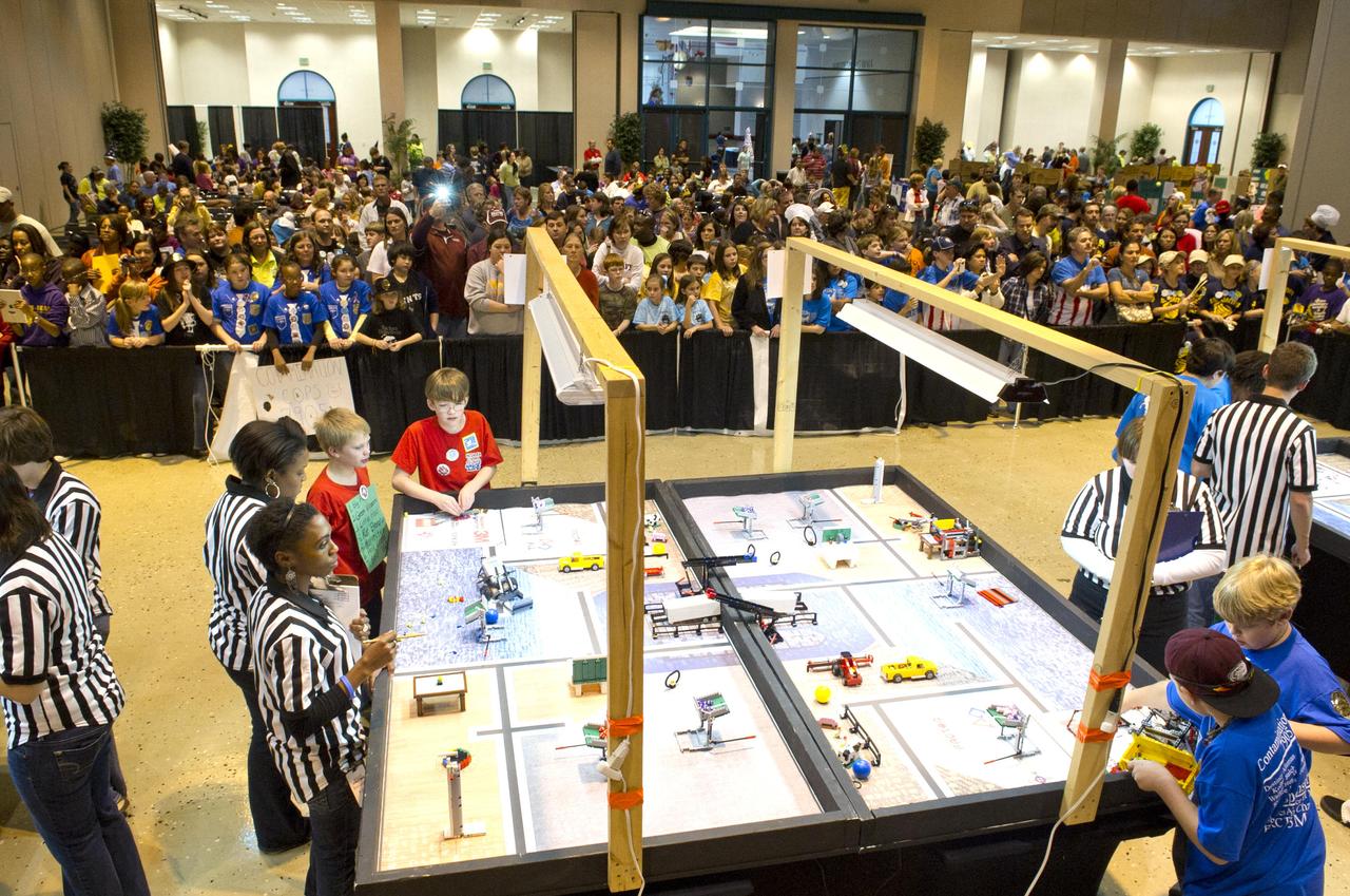 The 2011 Mississippi FIRST LEGO League Championship Tournament attracted more than 1,000 participants and guests to the Lake Terrace Convention Center in Hattiesburg. In partnership with the LEGO Group, registered participants use the MINDSTORMSTM NXT system to build robots prior to each year's annual competition.