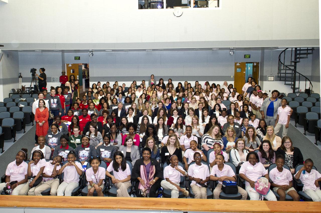About 170 high school and elementary girls from area schools participated in a Girls Excited about Math and Science event at Stennis Space Center on March 8, 2012. The event was designed to promote studies in science and mathematics.