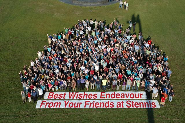 NASA image: Shuttle flyover