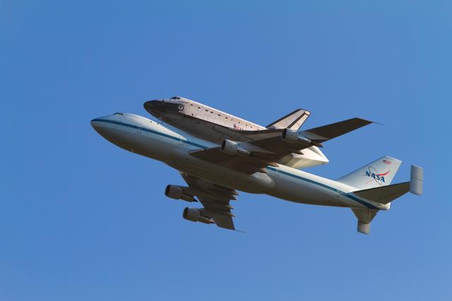 NASA image: Shuttle flyover