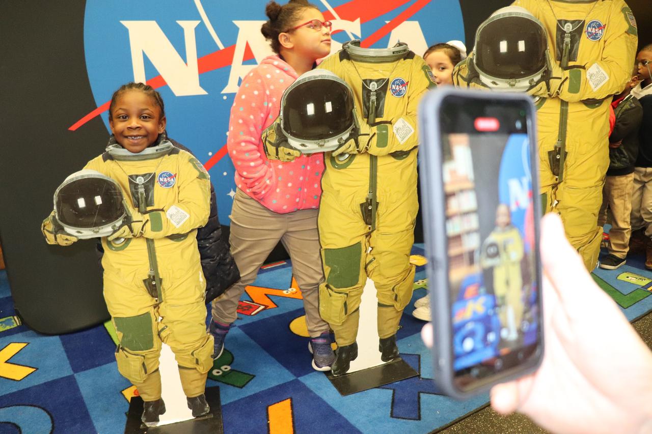 Representatives from NASA’s Stennis Space Center and NASA Shared Services Center participate in multiple related outreach events throughout Jackson, Mississippi, as part of the annual Stennis Day at the Capitol activities on Feb. 29. NASA personnel inspired the Artemis Generation with visits to Spann Elementary and Blackburn Middle schools. Activities included students learning about life as a NASA astronaut and a hands-on STEM (science, technology, engineering, and mathematics) activity. Sending the first woman and first person of color to the Moon on future Artemis missions will inspire the Artemis Generation to see themselves in space and understand the importance of STEM studies and careers. As NASA takes giant leaps to bridge disparities and break barriers in STEM, the agency’s efforts in the future workforce advances the nation’s space exploration.