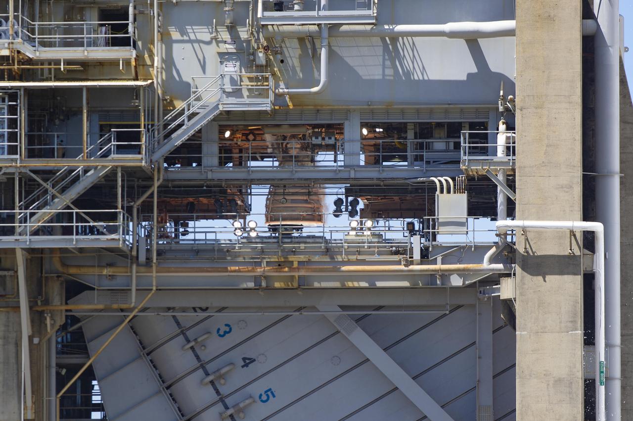 NASA conducted a full-duration RS-25 hot fire April 3 on the Fred Haise Test Stand at NASA’s Stennis Space Center near Bay St. Louis, Mississippi, achieving a major milestone for future Artemis flights of NASA’s SLS (Space Launch System) rocket. It marked the final test of a 12-test series to certify production of new RS-25 engines by lead contractor Aerojet Rocketdyne, an L3Harris Technologies company, to help power NASA’s SLS rocket on Artemis missions to the Moon and beyond, beginning with Artemis V.