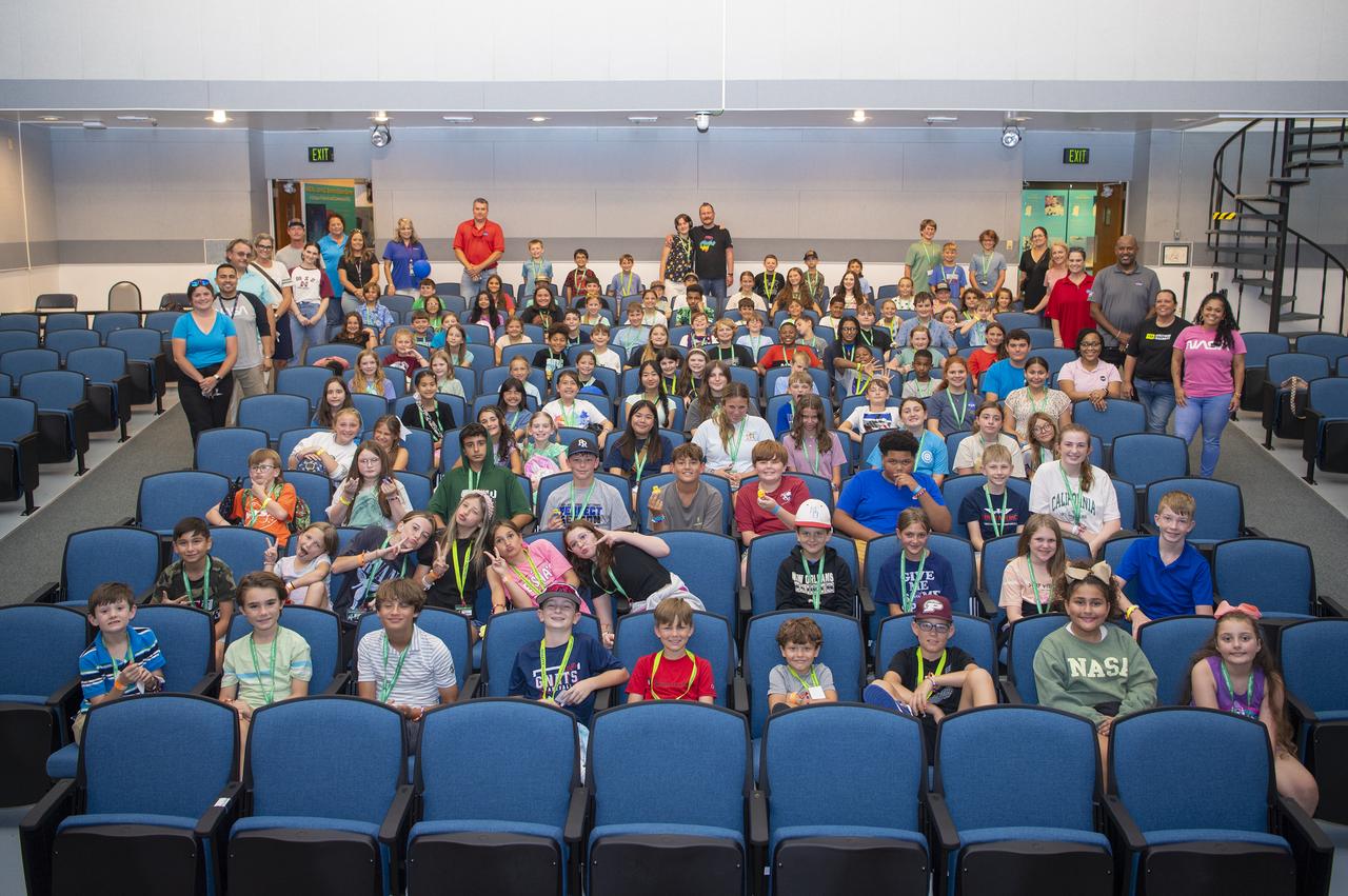 NASA’s Stennis Space Center inspired the Artemis Generation during the 2024 Take Our Children to Work Day on June 27. Participants are shown in the StenniSphere auditorium following a site tour and full day of hands-on activities to promote interest in STEM (science, technology, engineering, and mathematics) and the variety of work conducted at NASA Stennis. NASA is returning to the Moon through the Artemis campaign for scientific discovery, economic benefits, and inspiration for a new generation of explorers.