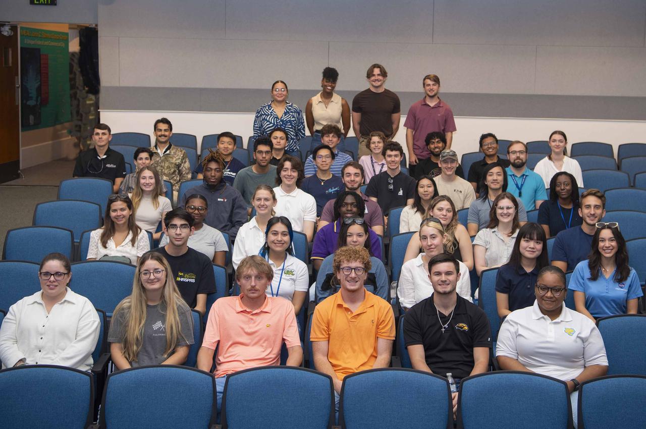 Interns representing NASA and companies across the NASA Stennis federal city participate in National Intern Day activities at NASA Stennis on July 25. NASA has over 100 programs and opportunities to attract, engage, and educate students across the nation.