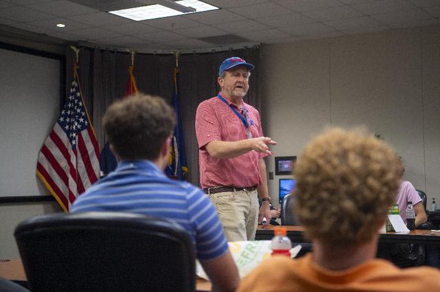 NASA Stennis Associate Director Rodney McKellip speaks with interns from across the NASA Stennis federal city on July 25 as part of National Intern Day at the center.