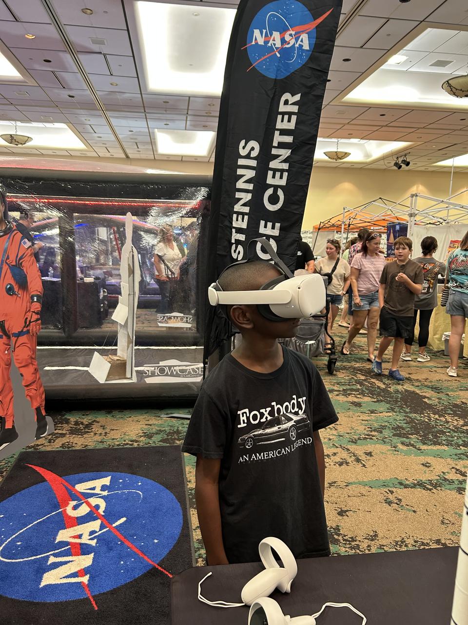 NASA Stennis representatives inspire the Artemis Generation and share NASA Stennis’ rich history of propulsion testing with attendees from over 37 U.S. states and Canada during the 28th Annual Cruisin’ the Coast car show along the Mississippi Gulf Coast Oct. 10-12. NASA provided a virtual reality space experience, and participants were welcomed to the exhibit by life size cardboard cutouts of the Artemis II crew. Artemis II, targeted for 2025, is the first crewed test of the SLS (Space Launch System) rocket and Orion spacecraft, which will carry NASA astronauts Reid Wiseman (commander), Victor Glover (pilot), and Christina Koch (mission specialist), and Canadian Space Agency astronaut Jeremy Hansen (mission specialist) around the Moon. All RS-25 engines that help power NASA’s SLS rocket are tested and proven flightworthy at NASA Stennis prior to use on Artemis missions.