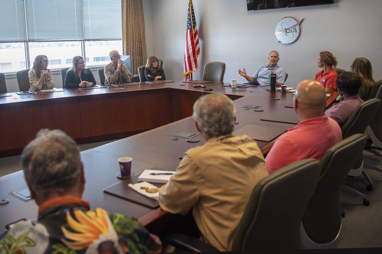 NASA Stennis Director John Bailey hosted a Java with John session with Office of Procurement employees on Oct. 15. Java with John is an employee-led discussion in a casual environment aimed at fostering a culture in which employees are welcome to share what matters most to them at work.