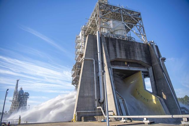 NASA image: NASA Stennis Conducts Water Flush at Fred Haise Test Stand