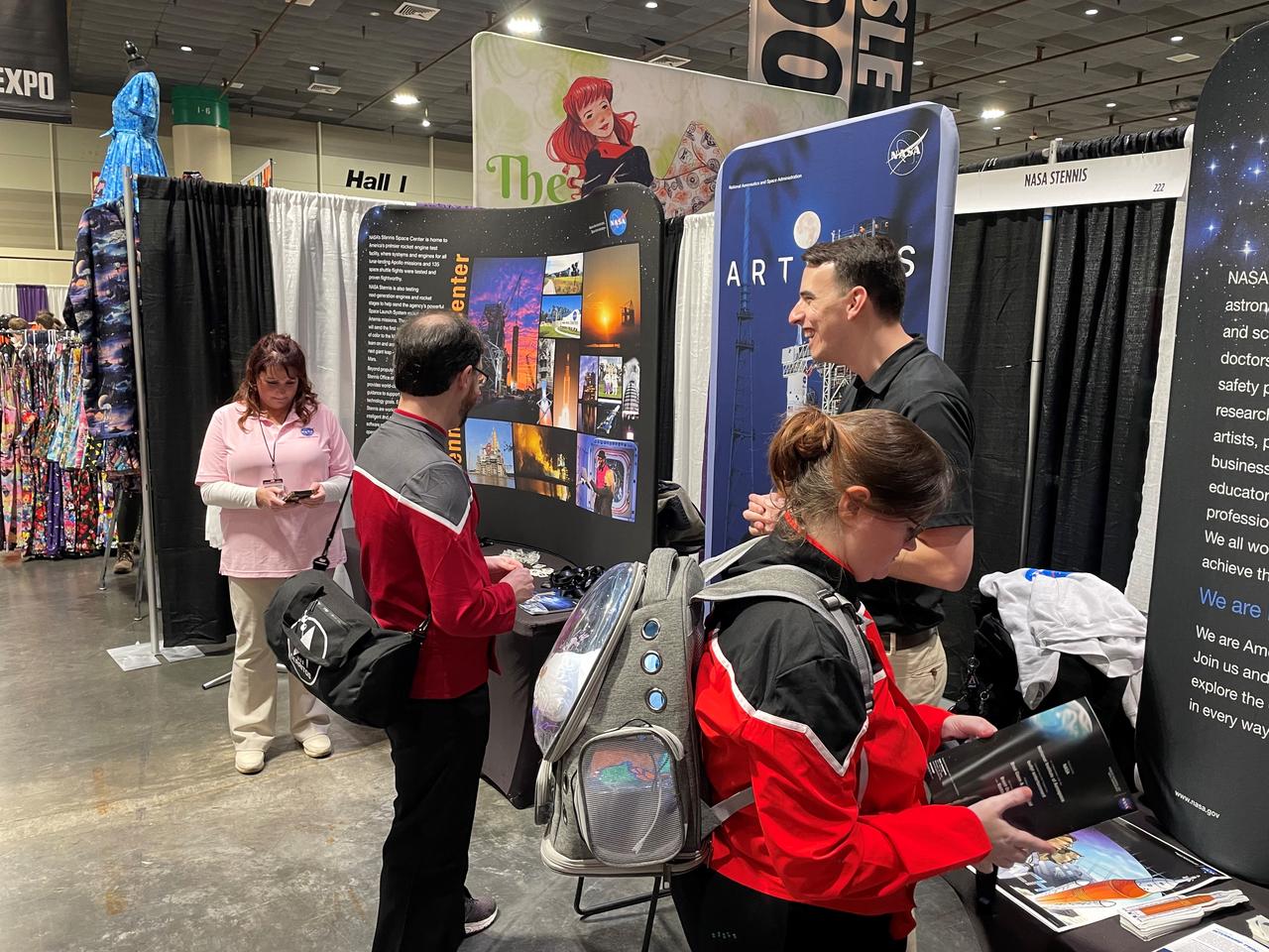 NASA reached out to inspire members of the Artemis Generation on Jan. 10-12, joining one of the largest comic con producers in the world to host an outreach booth at the 2025 FAN EXPO in New Orleans. Thousands of fans celebrating the best in pop culture such as movies, comics, and video gaming learned about NASA’s Stennis Space Center near Bay St. Louis, Mississippi, and its role to power space dreams.