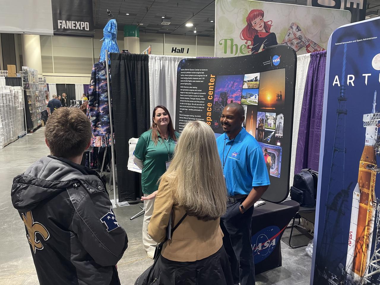 NASA reached out to inspire members of the Artemis Generation on Jan. 10-12, joining one of the largest comic con producers in the world to host an outreach booth at the 2025 FAN EXPO in New Orleans. Thousands of fans celebrating the best in pop culture such as movies, comics, and video gaming learned about NASA’s Stennis Space Center near Bay St. Louis, Mississippi, and its role to power space dreams.