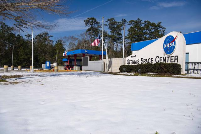 NASA image: NASA Stennis Becomes Winter Wonderland