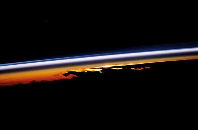 NASA image: Sunrise, Earth Limb, SW Pacific Ocean